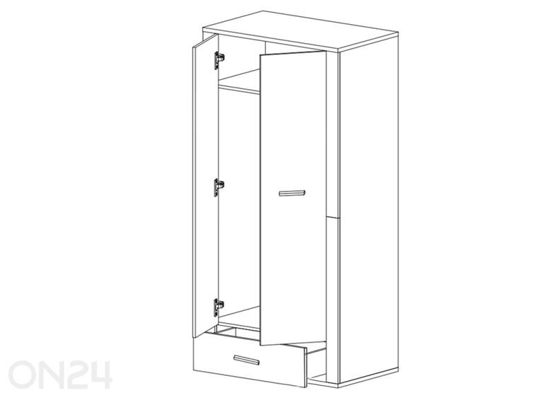 Riidekapp Gress suurendatud