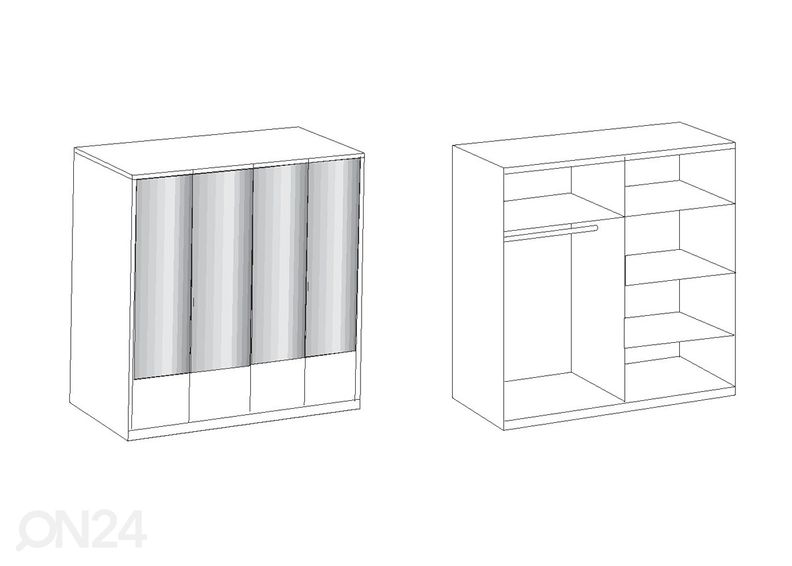 Riidekapp Imago 180 cm suurendatud