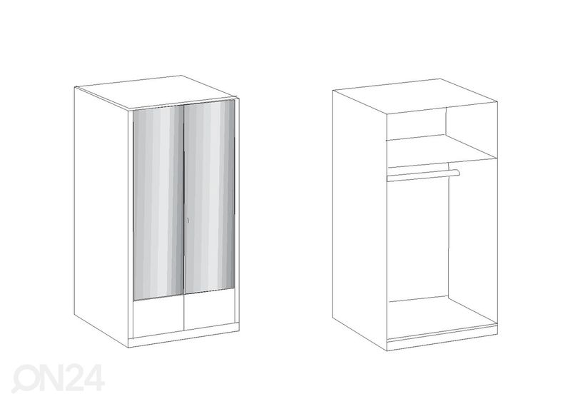 Riidekapp Imago 90 cm suurendatud