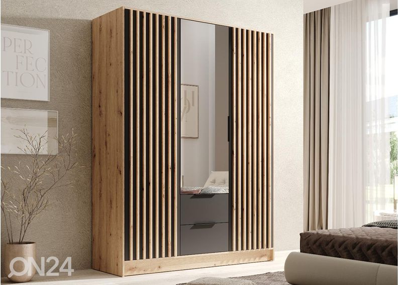 Riidekapp Moselle 150 cm suurendatud