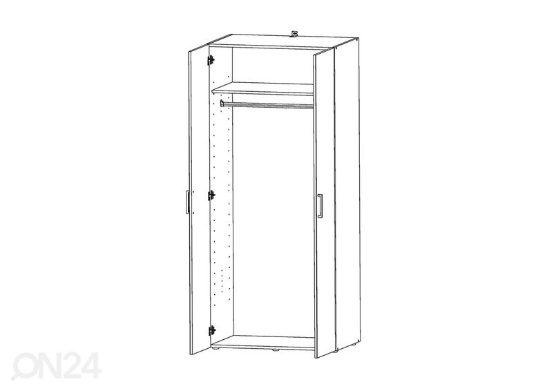 Riidekapp MRK 649 80 cm suurendatud