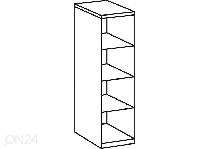 Riidekapp New York 45xh208 cm, peegliga suurendatud