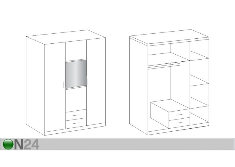 Riidekapp Nightlight suurendatud
