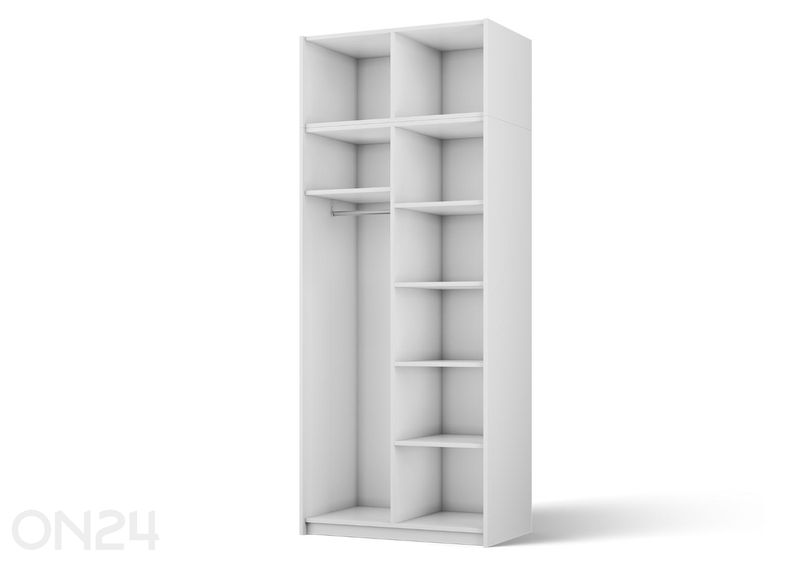 Riidekapp peegliga Alera II 100 cm suurendatud