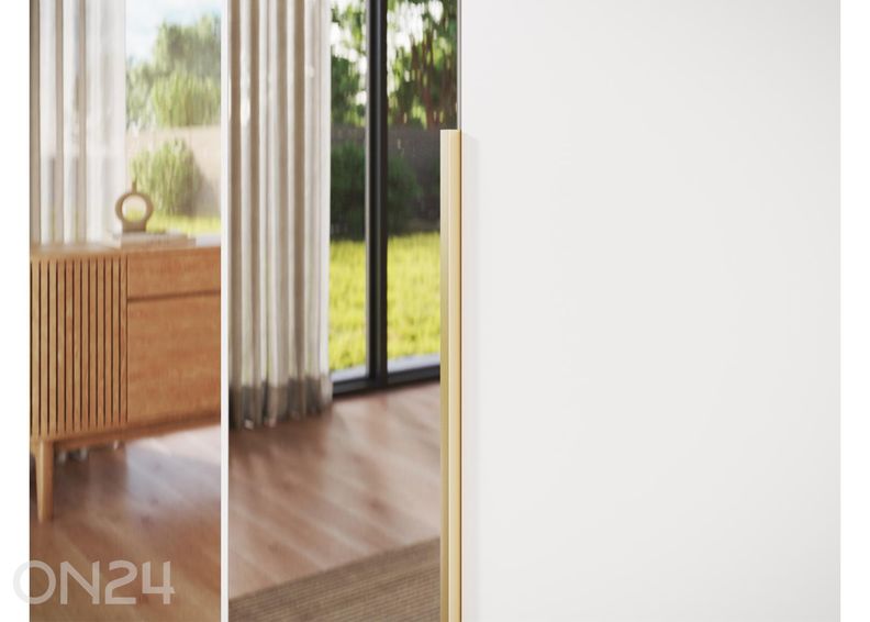 Riidekapp peegliga Alera II 100 cm suurendatud