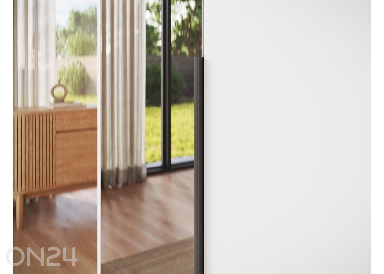 Riidekapp peegliga Alera II 100 cm suurendatud