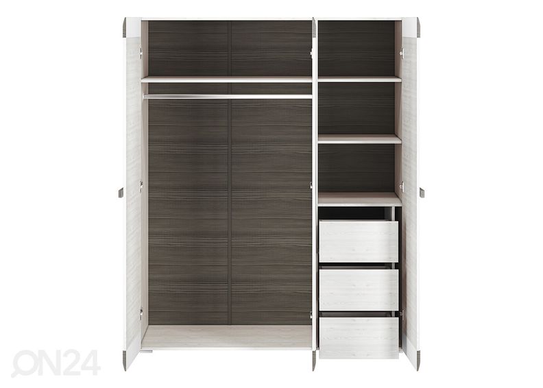 Riidekapp peegliga Bianca 163 cm suurendatud