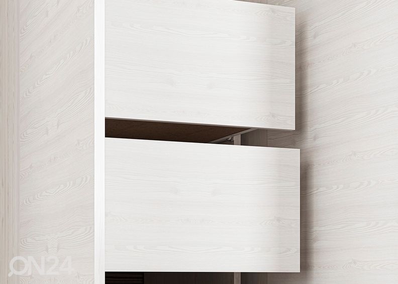 Riidekapp peegliga Bianca 163 cm suurendatud