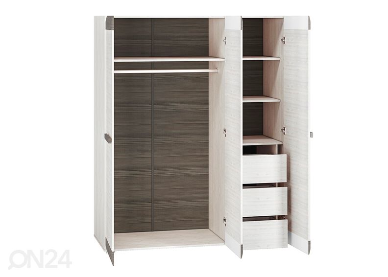 Riidekapp peegliga Bianca 163 cm suurendatud