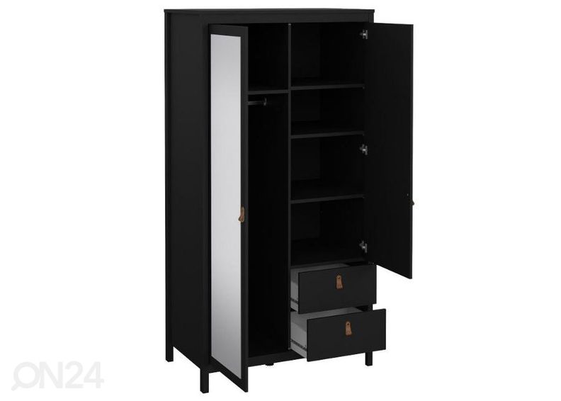 Riidekapp peegliga Madrid 102 cm suurendatud