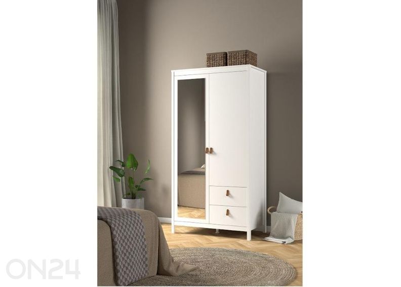 Riidekapp peegliga Madrid 102 cm suurendatud