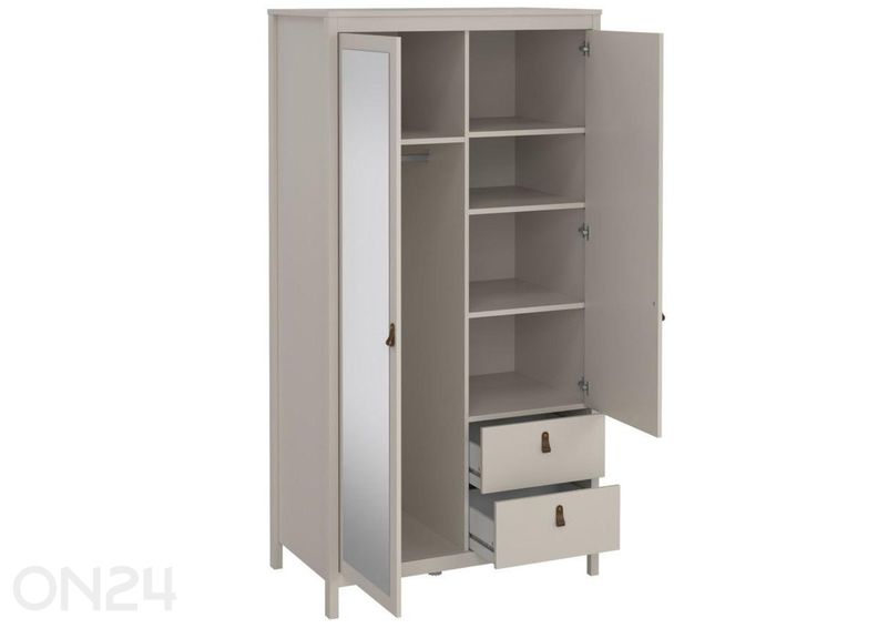 Riidekapp peegliga Madrid 102 cm suurendatud