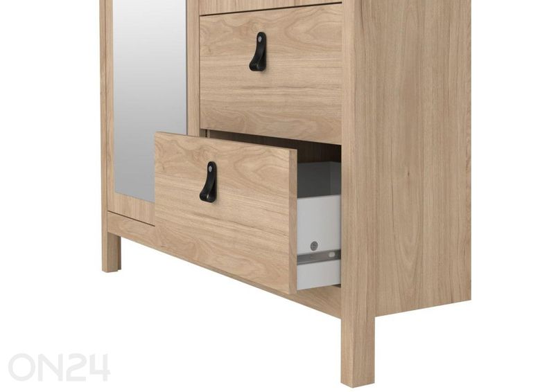 Riidekapp peegliga Madrid 102 cm suurendatud