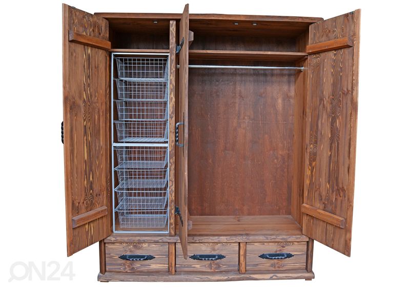 Riidekapp täispuidust suurendatud