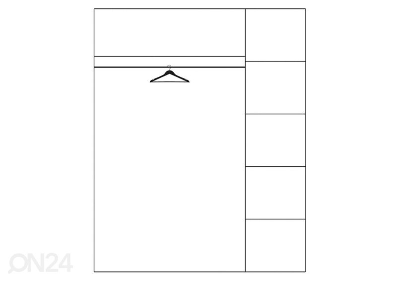 Riidekapp Velvet suurendatud