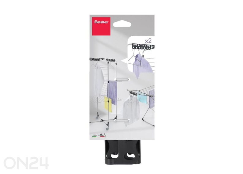 Riidepuuhoidja pesurestile horisontaalne 2 tk, 24x6x2 cm suurendatud