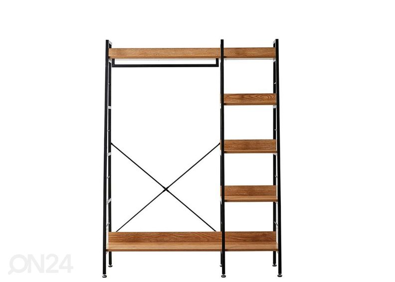 Riidestange riiulitega suurendatud