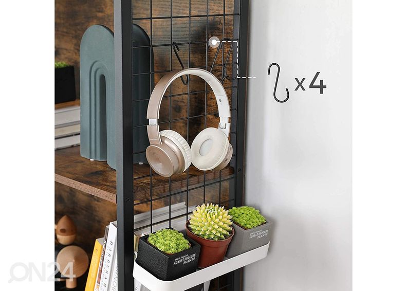 Riiul 74 cm, pruun/must suurendatud