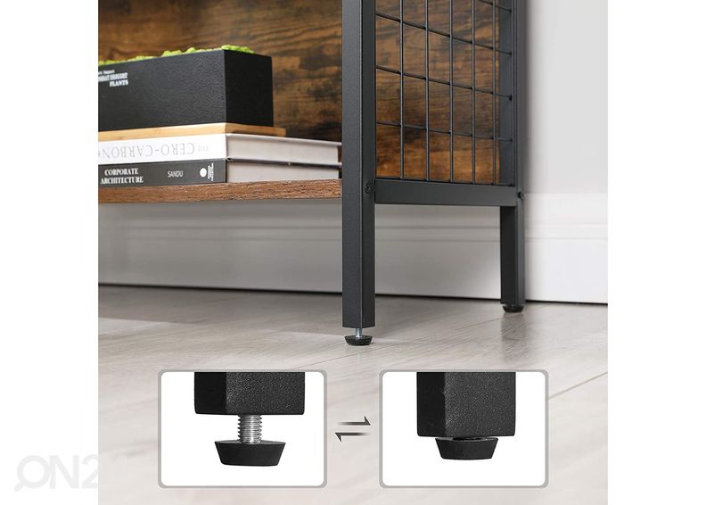 Riiul 74 cm, pruun/must suurendatud