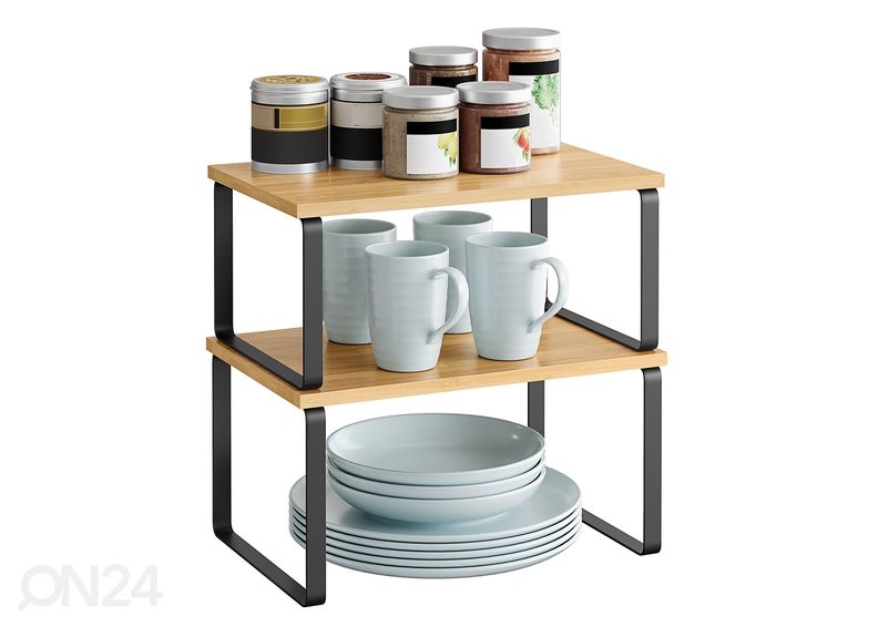 Riiul lauale 2tk, must/tamm suurendatud