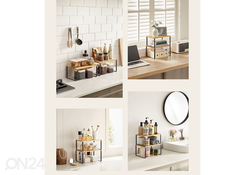 Riiul lauale 2tk, must/tamm suurendatud