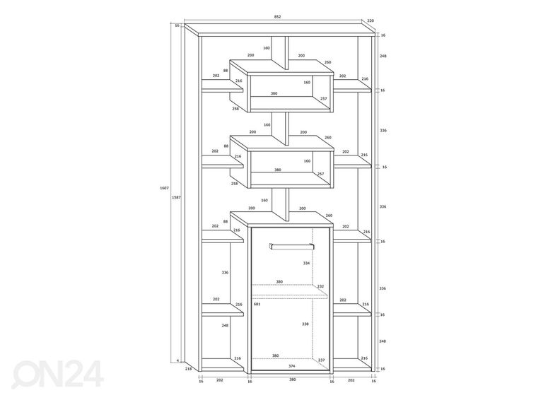 Riiul Macroom 85 cm suurendatud