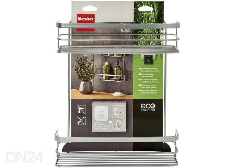 Riiul Origin Luxy Ufix 2x, 26x10x30 cm, kroom suurendatud