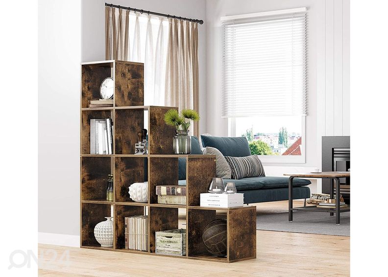 Riiul/ruumijagaja 129,5 cm, pruun/must suurendatud