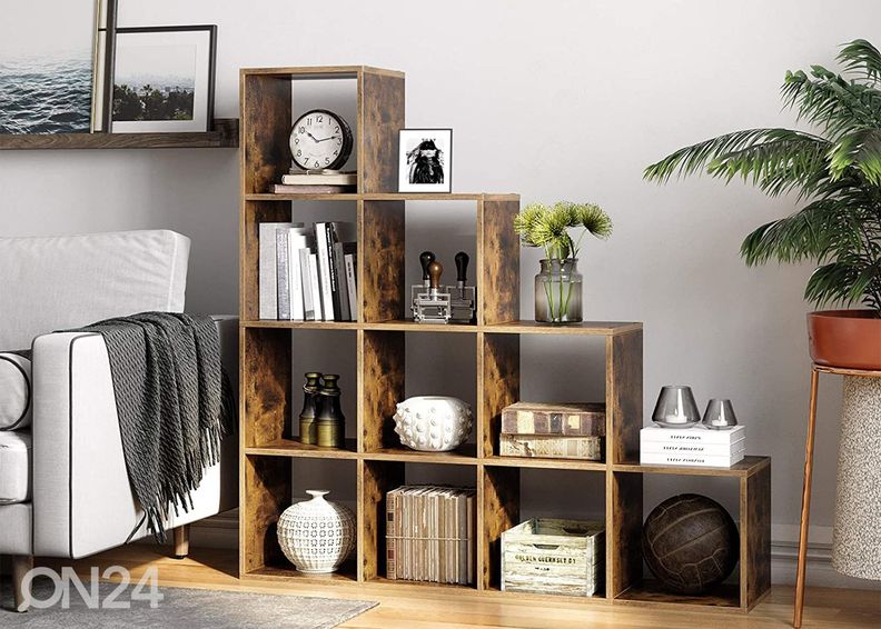 Riiul/ruumijagaja 129,5 cm, pruun/must suurendatud