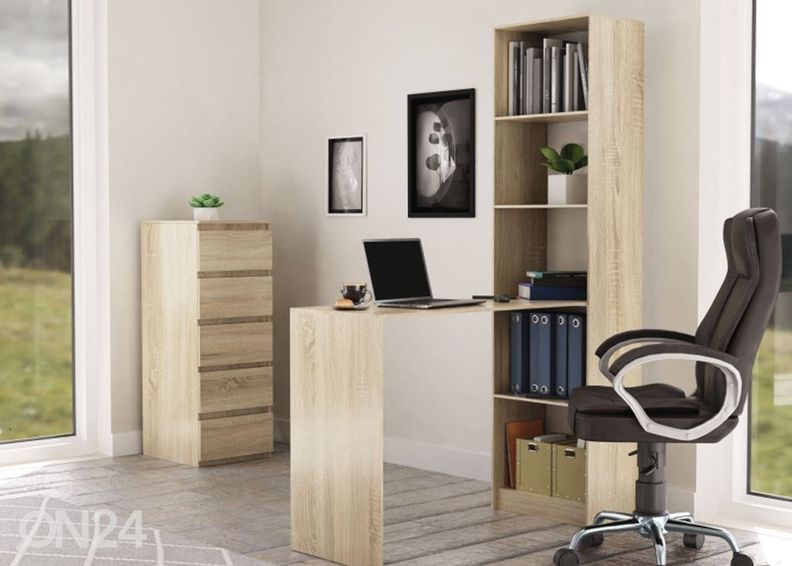 Riiuliga kirjutuslaud Remo suurendatud