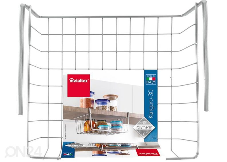 Riiulikorv Kanguro 30, 30x26x14 cm, hõbe suurendatud