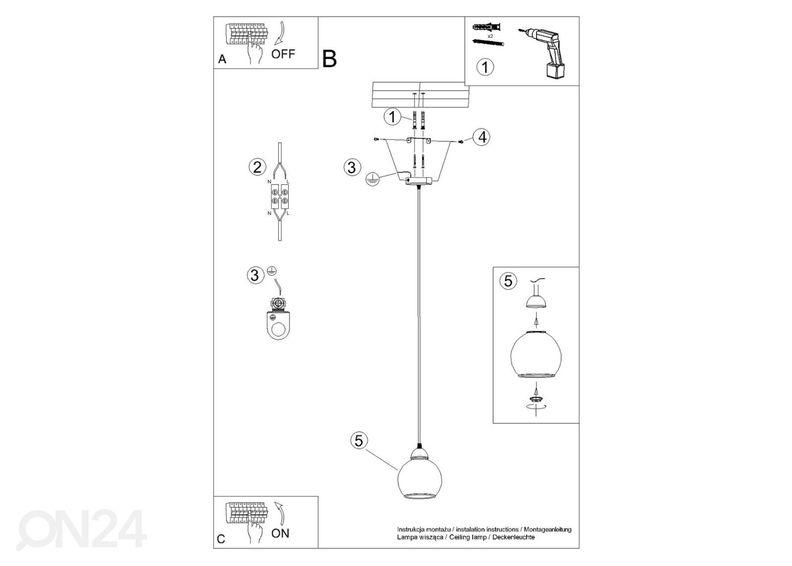 Rippvalgusti Alino 1, must suurendatud