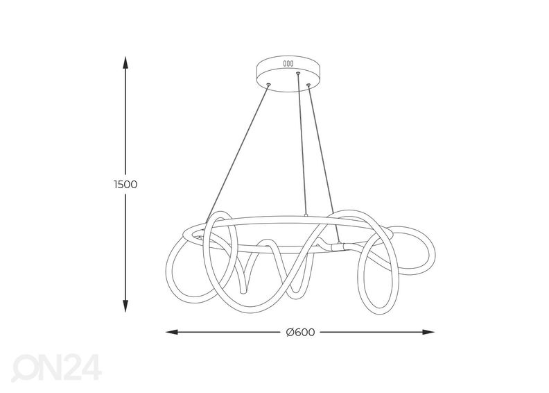 Rippvalgusti Balbo Black L suurendatud