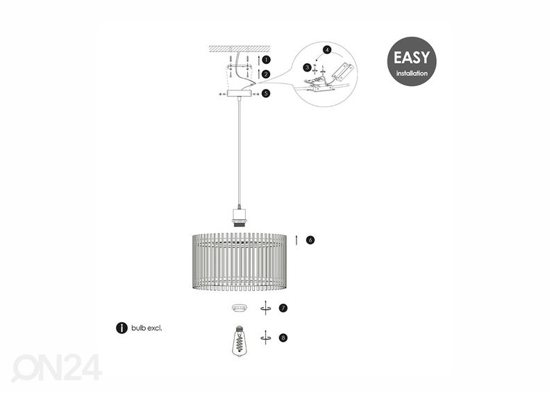 Rippvalgusti Bamboo suurendatud