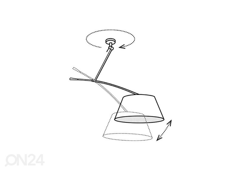 Rippvalgusti Barcelona Ø50 cm suurendatud