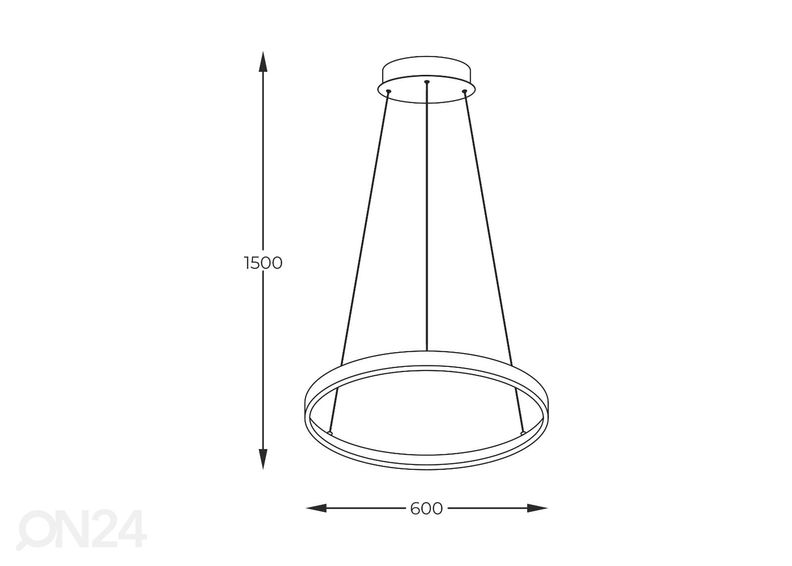 Rippvalgusti Breno Gold Ø 60 cm suurendatud