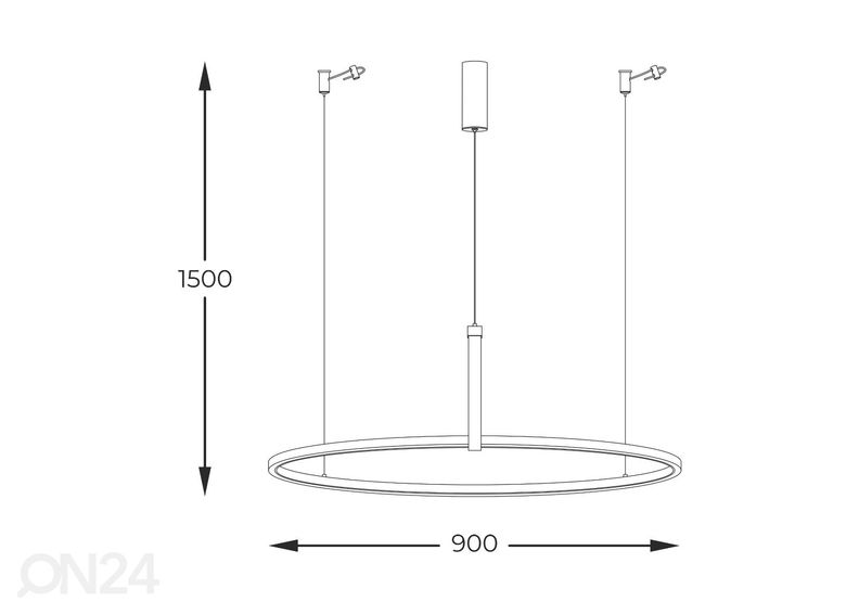 Rippvalgusti Claud Ø 90 cm suurendatud