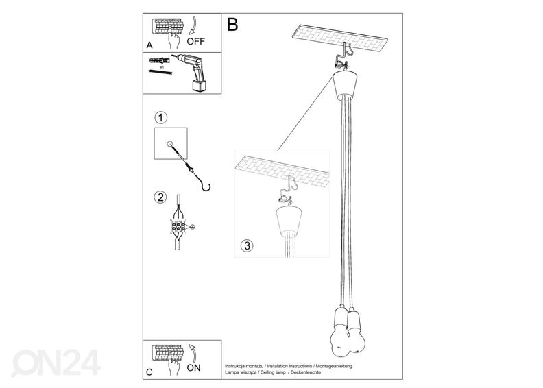 Rippvalgusti Diego 3 suurendatud
