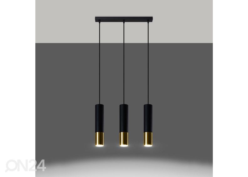 Rippvalgusti Loopez 3L, must/kuldne suurendatud