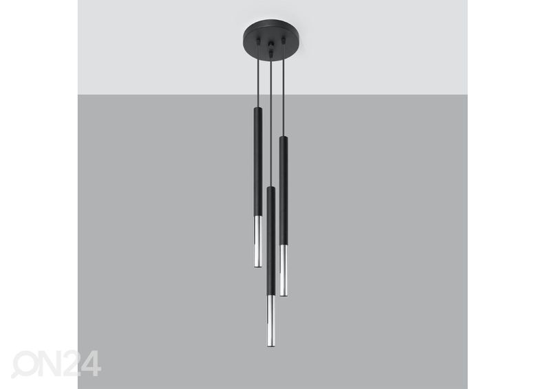 Rippvalgusti Mozaica 3P, must/kroom suurendatud