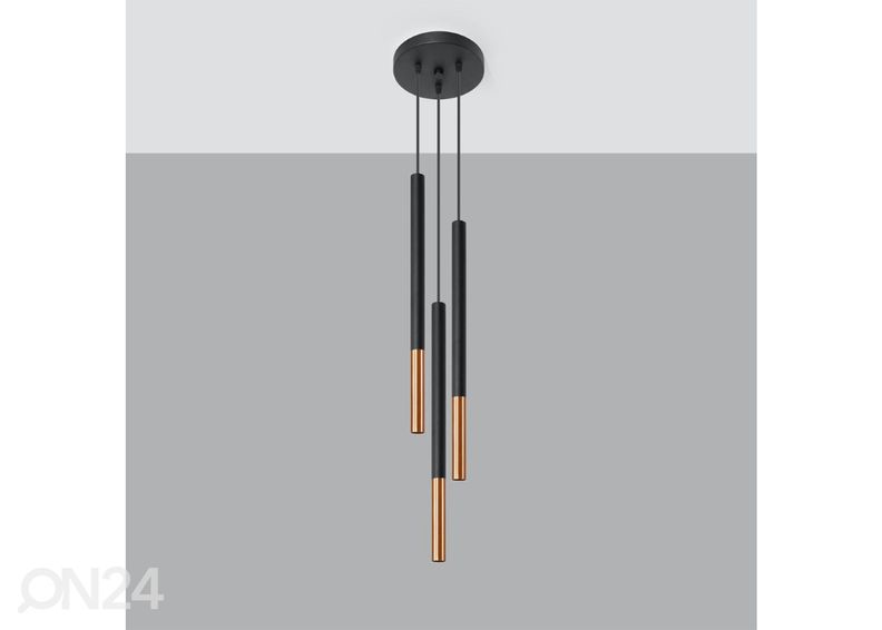 Rippvalgusti Mozaica 3P, must/vask suurendatud