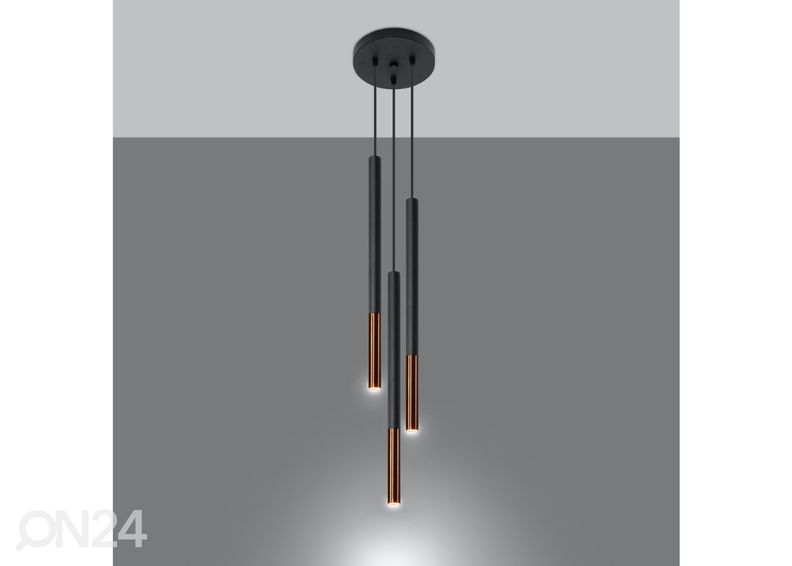 Rippvalgusti Mozaica 3P, must/vask suurendatud