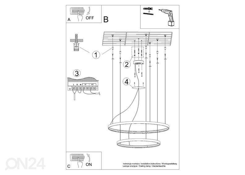 Rippvalgusti Rio 2, 3000K suurendatud