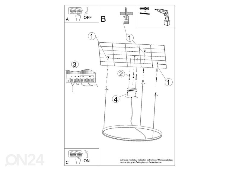 Rippvalgusti Rio 78, 4000K suurendatud