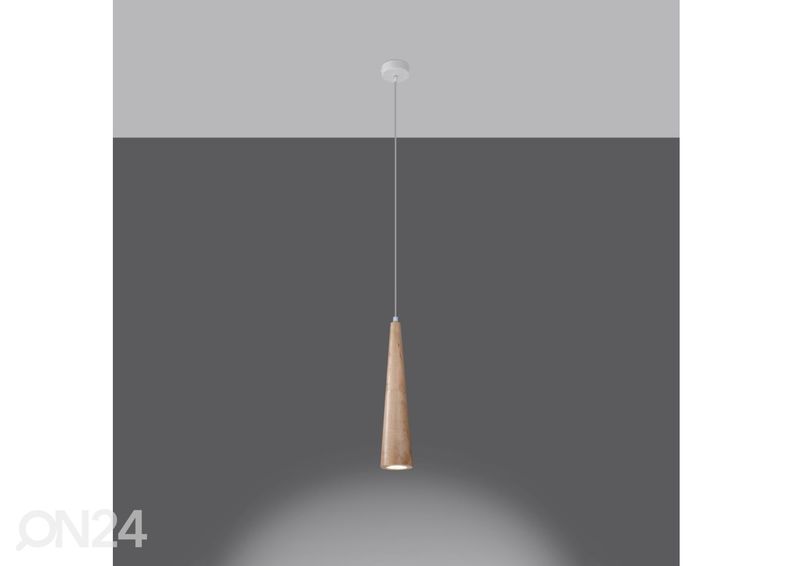 Rippvalgusti Sula 1, naturaalne puit suurendatud