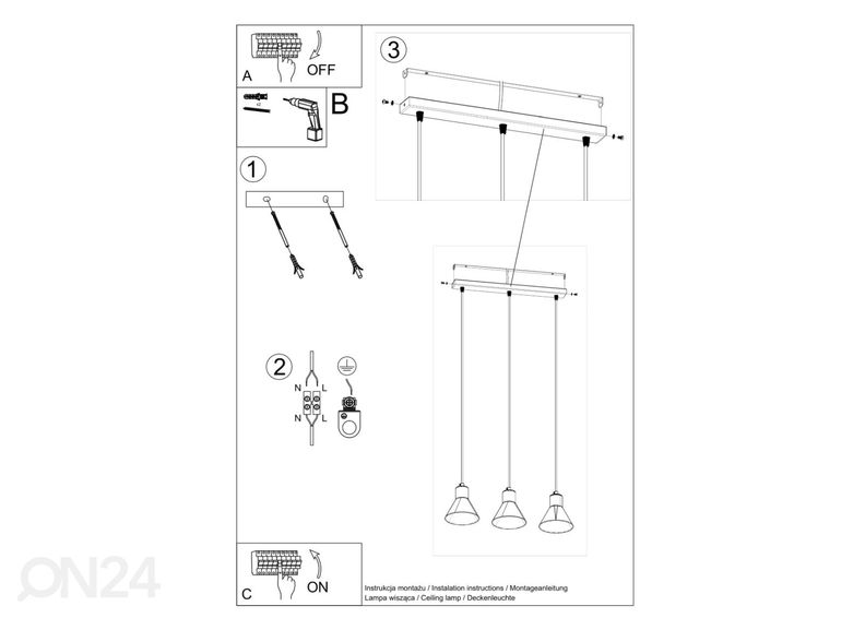 Rippvalgusti Taleja 3, must suurendatud