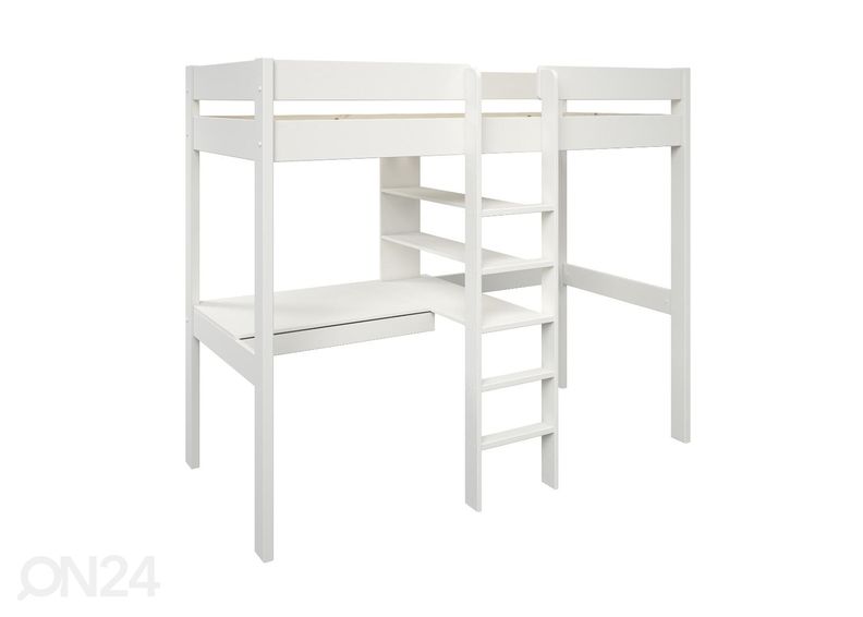 Robin narivoodi sahtliga kirjutuslaua ja riiuliga, 90x200 cm suurendatud