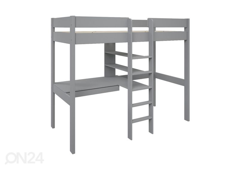 Robin narivoodi sahtliga kirjutuslaua ja riiuliga, 90x200 cm suurendatud