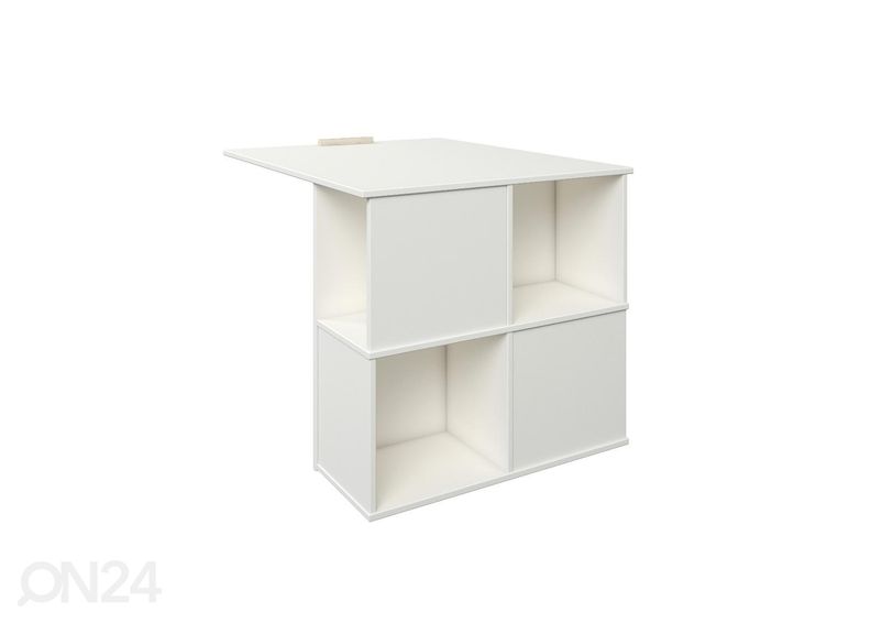 Robin poolkõrge voodi 90x200 cm laua, kummuti ja riiuliga suurendatud