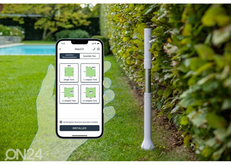 Robotmuruniiduk Ecovacs Goat G1-1600, must/valge suurendatud